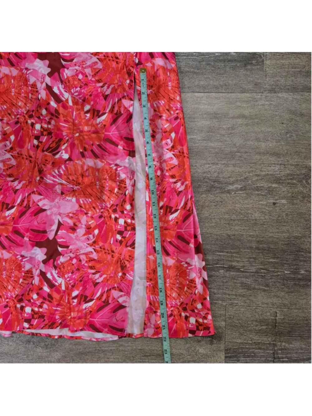 Women's Showpo. Pink Orange Floral Cutout Maxi Dress Size 6 - Picture 8 of 11